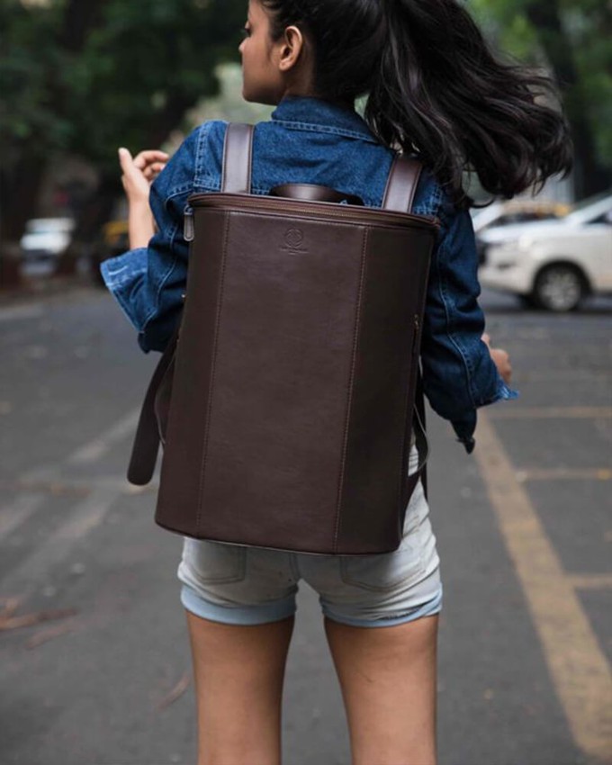 Cyle brown vegan work bag