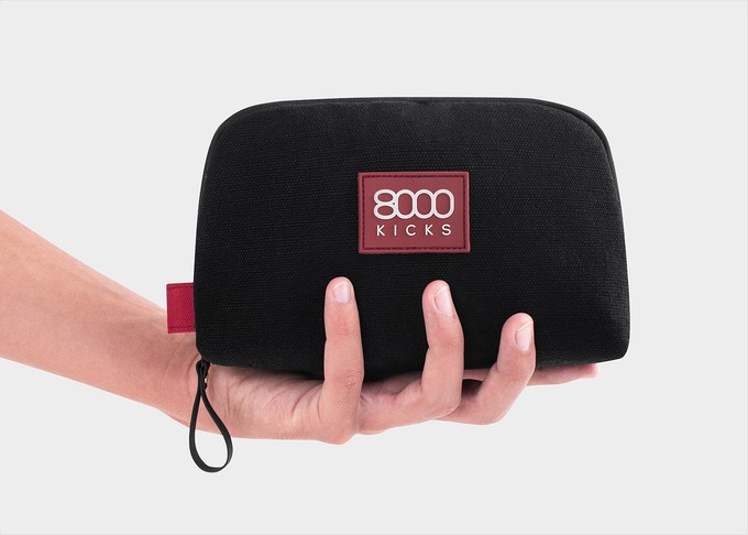 Accessory & Tech Pouch in black hemp from 8000kicks