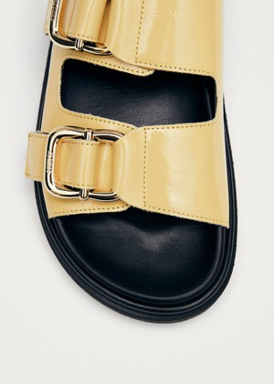Harper Vanilla Patent Leather Sandals from Alohas
