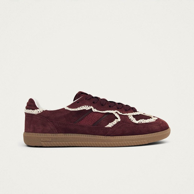 Tb.490 Crochet Burgundy Leather Sneakers from Alohas Tb.490 Crochet Burgundy Leather Sneakers from Alohas