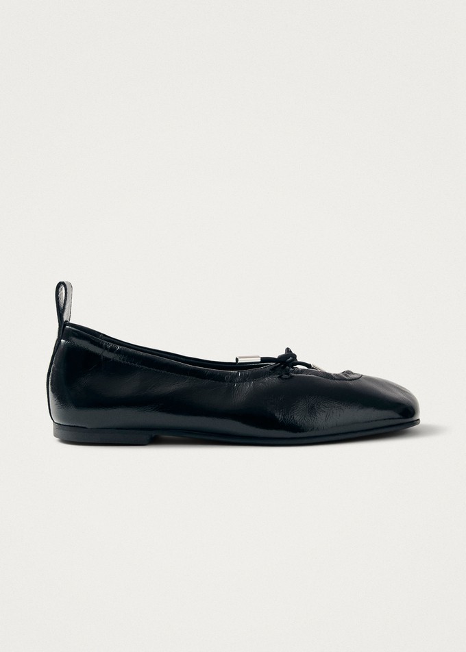 Rosalind Black Patent Leather Ballet Flats from Alohas