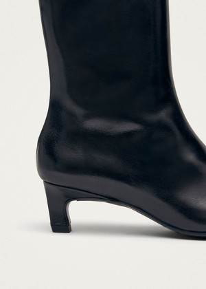 Ambar Rift Black Leather Ankle Boots from Alohas Ambar Rift Black Leather Ankle Boots from Alohas