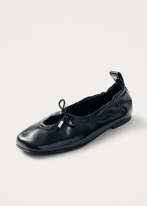 Rosalind Black Patent Leather Ballet Flats from Alohas