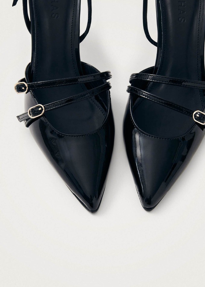 Joelle Black Patent Leather Pumps from Alohas