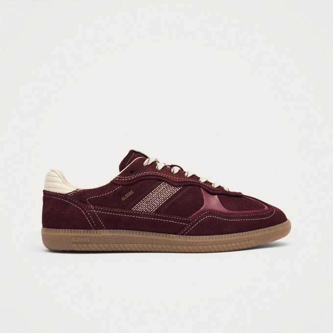 Tb.490 Rife Burgundy Cream Leather Sneakers from Alohas Tb.490 Rife Burgundy Cream Leather Sneakers from Alohas