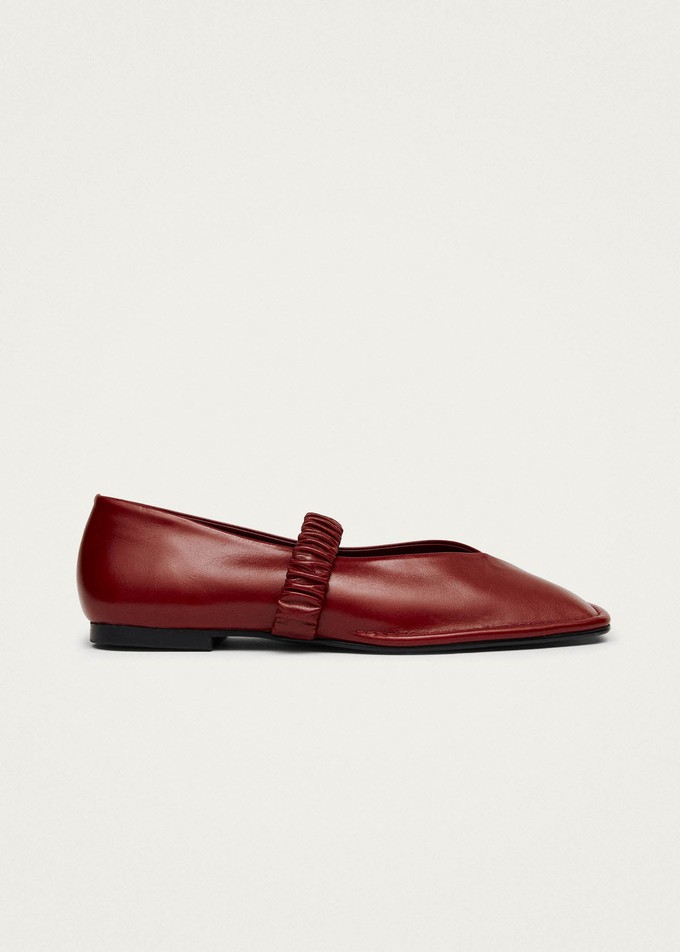 Lautan Red Leather Ballet Flats from Alohas