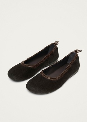 Gill Soft Brown Leather Ballet Flats from Alohas