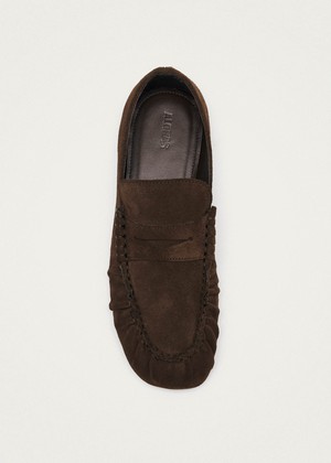 Aven Suede Brown Leather Loafers from Alohas Aven Suede Brown Leather Loafers from Alohas