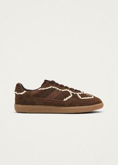 Tb.490 Crochet Chocolate Leather Sneakers via Alohas