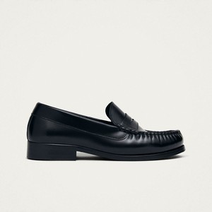 Rivet Black Leather Loafers from Alohas