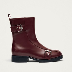 Agyness Burgundy Leather Ankle Boots from Alohas Agyness Burgundy Leather Ankle Boots from Alohas