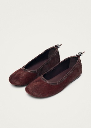 Gill Soft Burgundy Leather Ballet Flats from Alohas