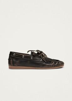 Rowan Brushed Brown Leather Loafers via Alohas