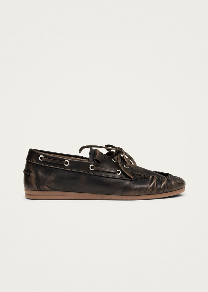 Rowan Brushed Brown Leather Loafers from Alohas