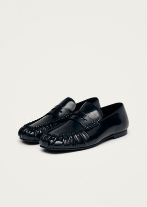 Aven Black Leather Loafers from Alohas Aven Black Leather Loafers from Alohas