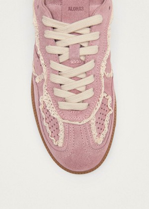 Tb.490 Crochet Pink Leather Sneakers from Alohas Tb.490 Crochet Pink Leather Sneakers from Alohas
