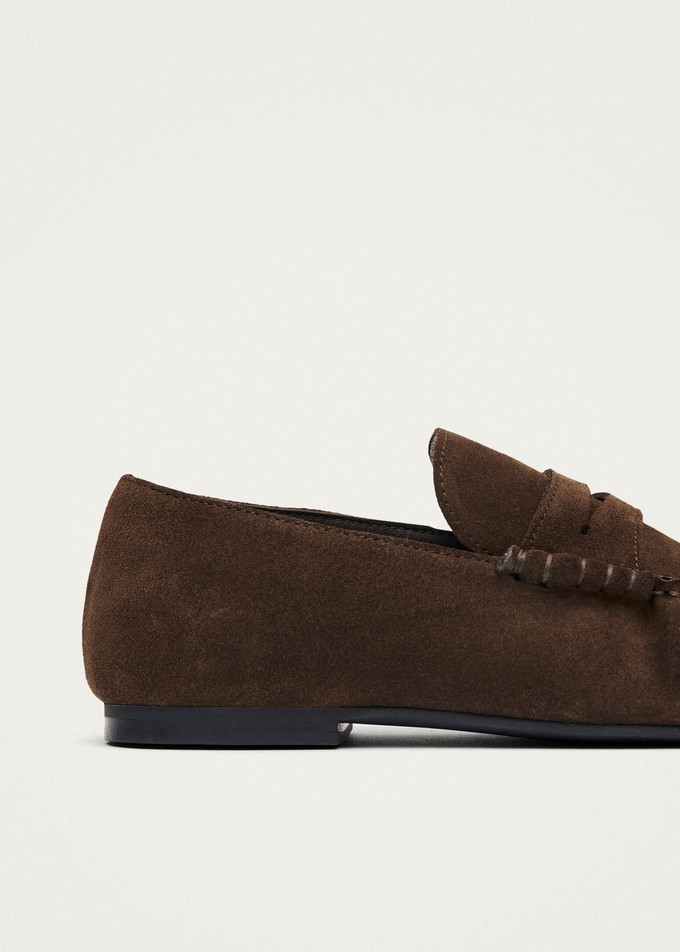 Aven Suede Brown Leather Loafers from Alohas Aven Suede Brown Leather Loafers from Alohas