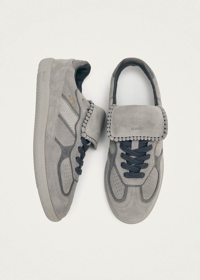 Tb.490 Club Suede Pale Grey Leather Sneakers from Alohas Tb.490 Club Suede Pale Grey Leather Sneakers from Alohas