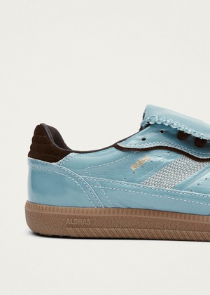 Tb.490 Club Onix Grey Blue Leather Sneakers from Alohas