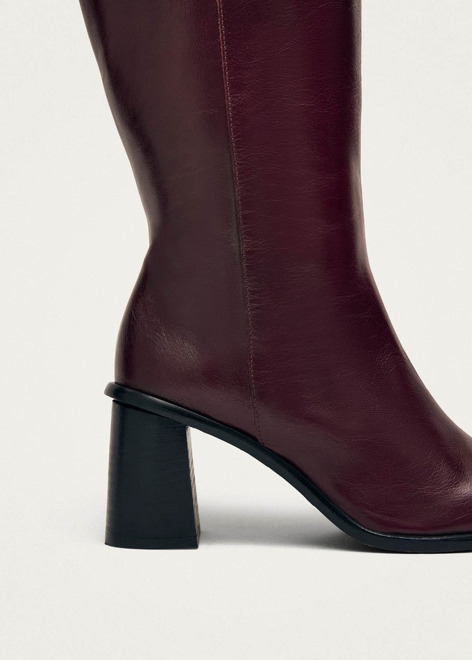 East Rift Burgundy Leather Boots from Alohas East Rift Burgundy Leather Boots from Alohas