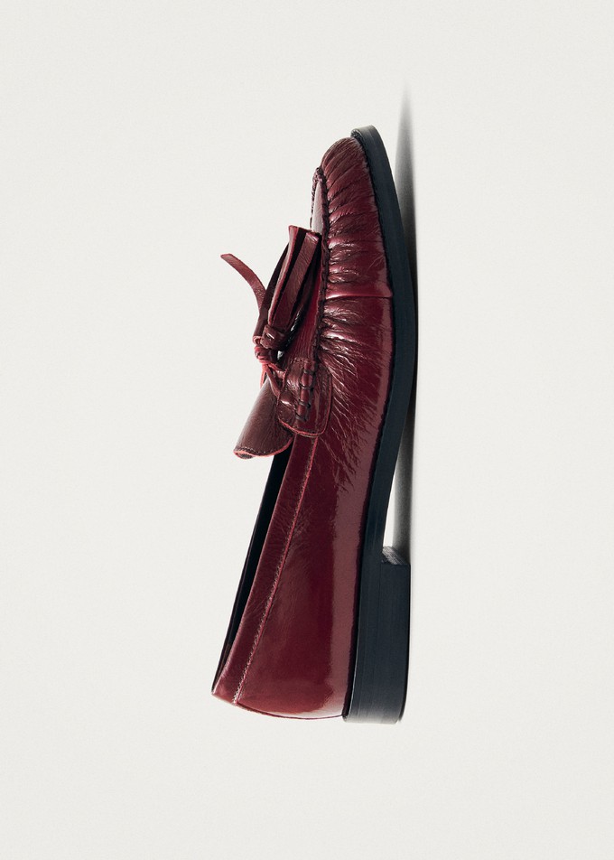 Marietta Burgundy Patent Leather Loafers from Alohas