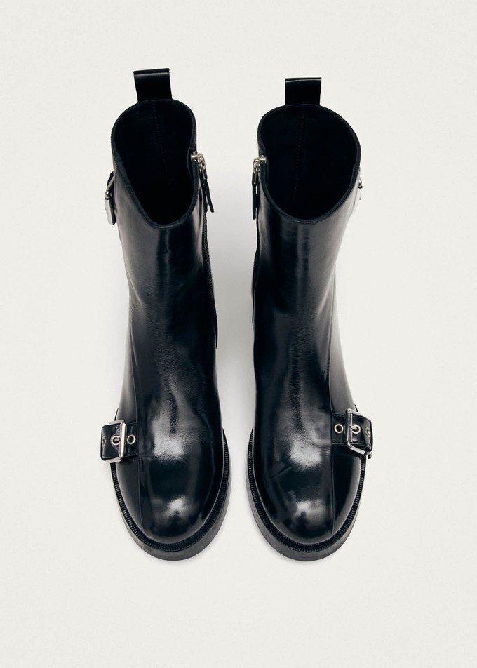 Agyness Black Leather Ankle Boots from Alohas Agyness Black Leather Ankle Boots from Alohas