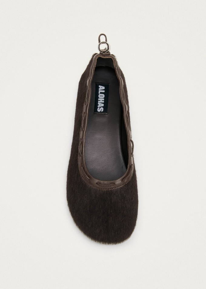 Gill Soft Brown Leather Ballet Flats from Alohas