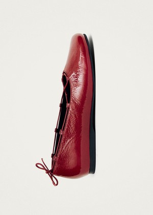 Hollis Onix Red Leather Ballet Flats from Alohas