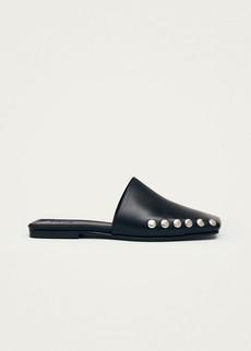 Kelly Black Leather Mules via Alohas