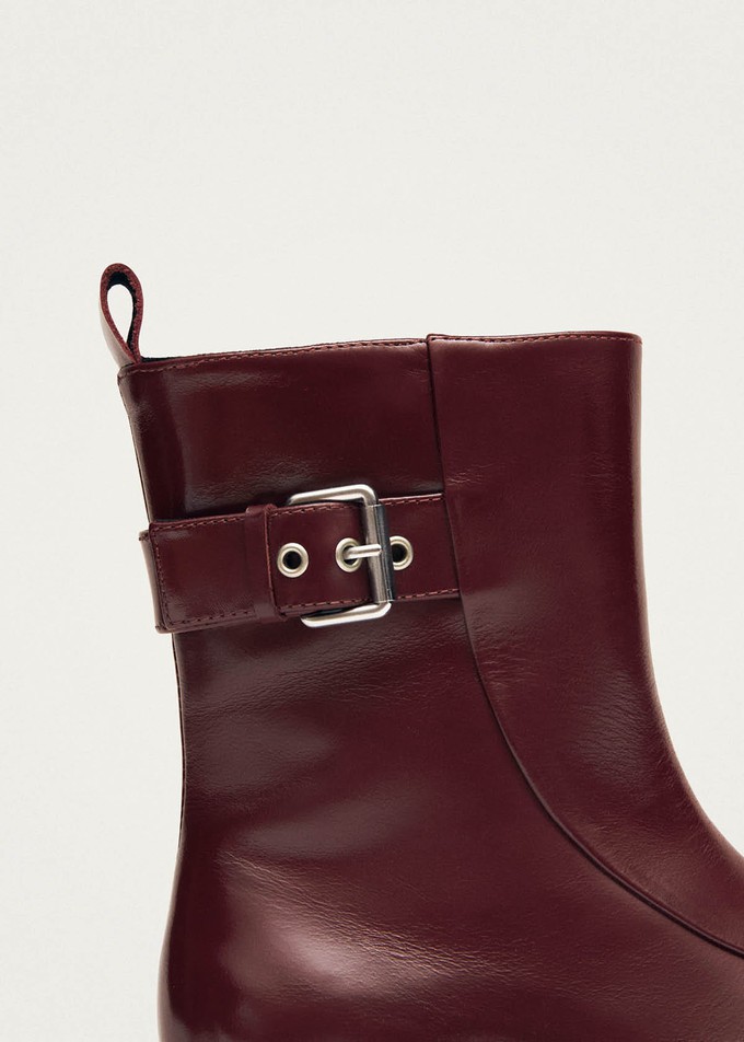 Agyness Burgundy Leather Ankle Boots from Alohas Agyness Burgundy Leather Ankle Boots from Alohas