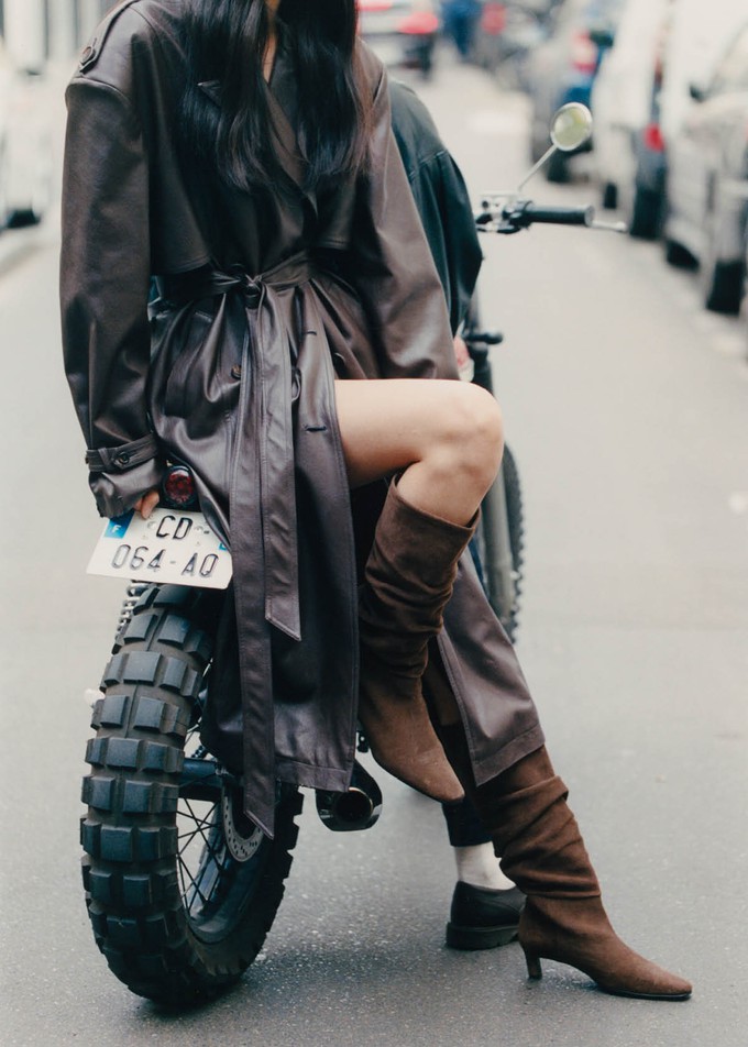 Kalila Suede Brown Leather Boots from Alohas