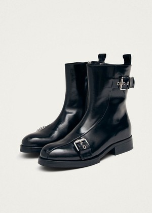 Agyness Black Leather Ankle Boots from Alohas Agyness Black Leather Ankle Boots from Alohas