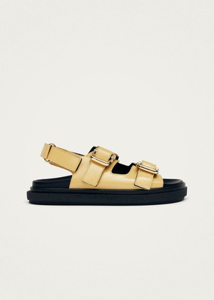Harper Vanilla Patent Leather Sandals from Alohas