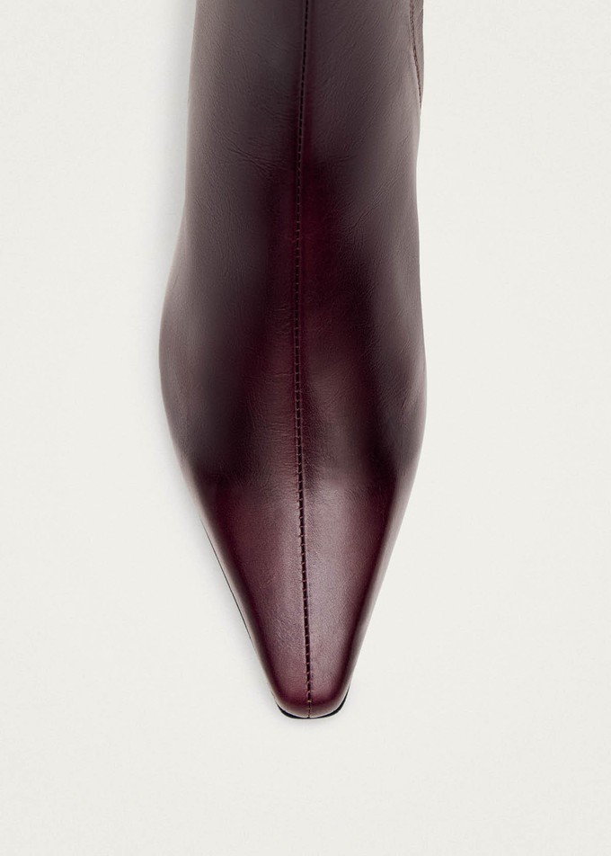Ambar Rift Burgundy Leather Ankle Boots from Alohas Ambar Rift Burgundy Leather Ankle Boots from Alohas