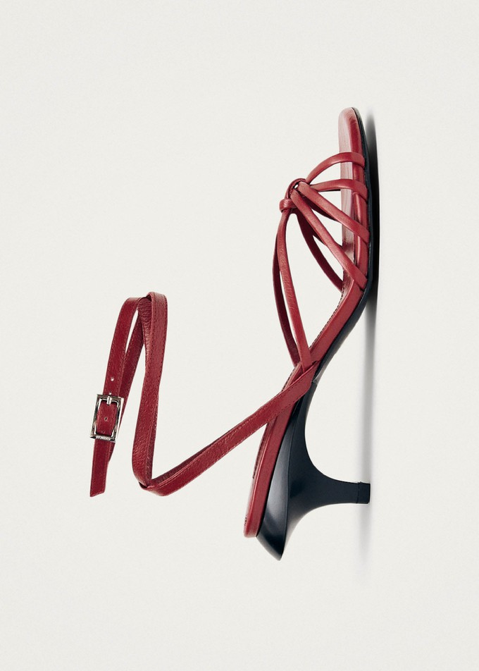 Soleia Red Leather Sandals from Alohas