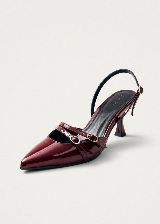 Joelle Burgundy Patent Leather Pumps from Alohas