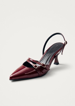 Joelle Burgundy Patent Leather Pumps from Alohas