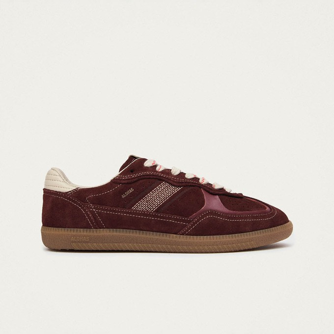 Tb.490 Rife Burgundy Cream Leather Sneakers from Alohas