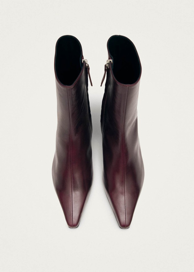 Ambar Rift Burgundy Leather Ankle Boots from Alohas Ambar Rift Burgundy Leather Ankle Boots from Alohas