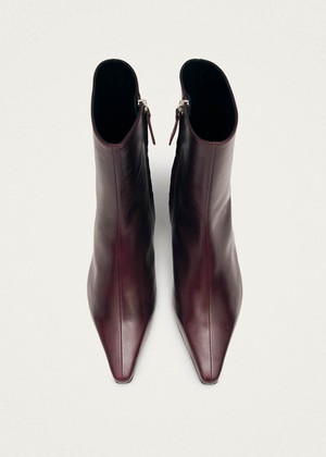 Ambar Rift Burgundy Leather Ankle Boots from Alohas Ambar Rift Burgundy Leather Ankle Boots from Alohas