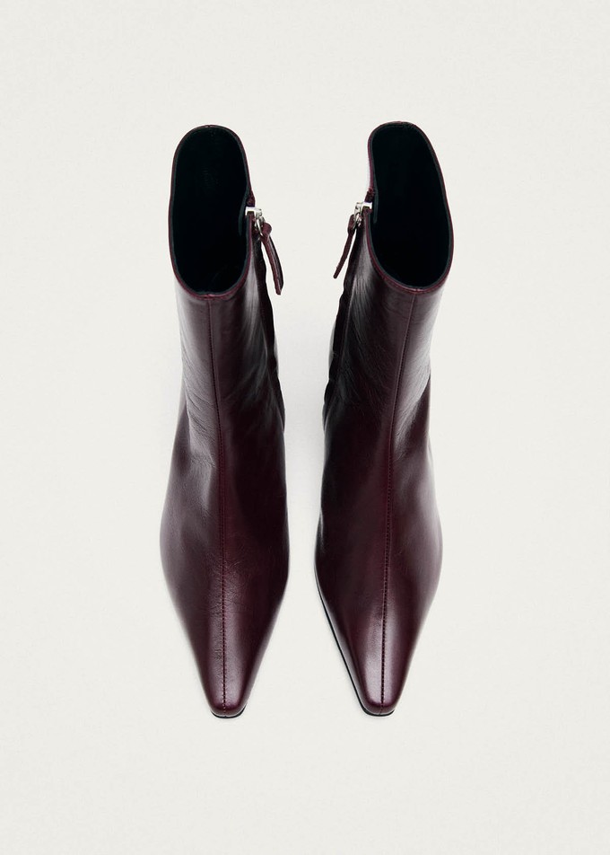 Ambar Rift Burgundy Leather Ankle Boots from Alohas