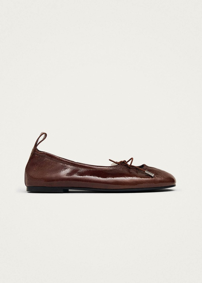 Rosalind Patent Brown Leather Ballet Flats from Alohas Rosalind Patent Brown Leather Ballet Flats from Alohas