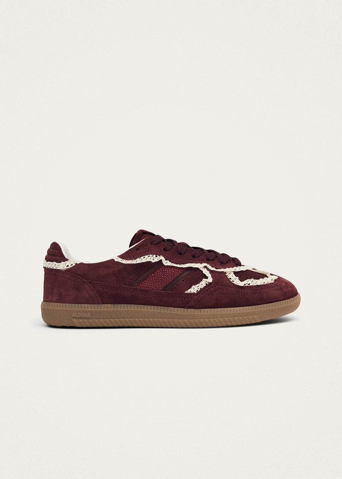 Tb.490 Crochet Burgundy Leather Sneakers from Alohas Tb.490 Crochet Burgundy Leather Sneakers from Alohas