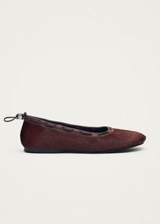 Gill Soft Burgundy Leather Ballet Flats via Alohas