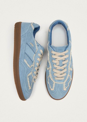 Tb.490 Crochet Blue Leather Sneakers from Alohas Tb.490 Crochet Blue Leather Sneakers from Alohas