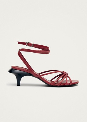 Soleia Red Leather Sandals from Alohas