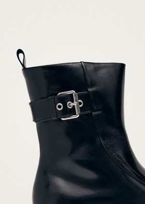 Agyness Black Leather Ankle Boots from Alohas Agyness Black Leather Ankle Boots from Alohas