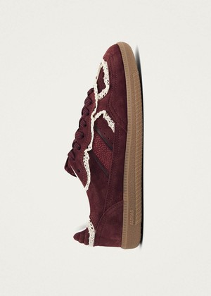 Tb.490 Crochet Burgundy Leather Sneakers from Alohas Tb.490 Crochet Burgundy Leather Sneakers from Alohas