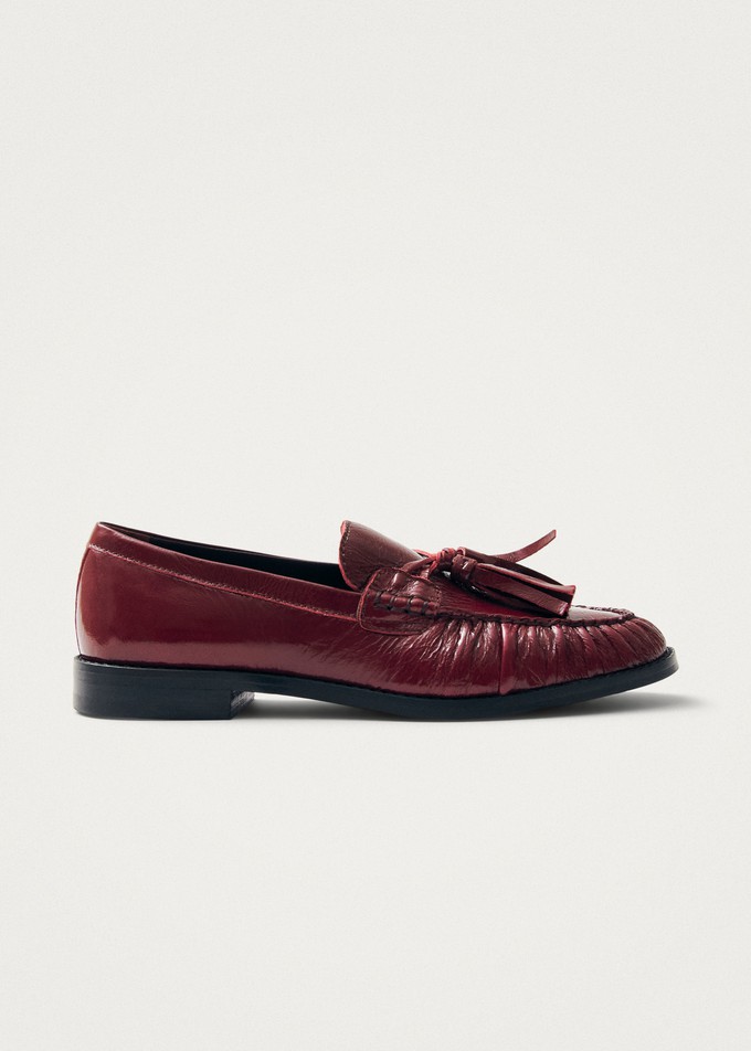 Marietta Burgundy Patent Leather Loafers from Alohas