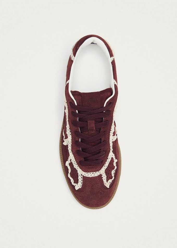 Tb.490 Crochet Burgundy Leather Sneakers from Alohas Tb.490 Crochet Burgundy Leather Sneakers from Alohas